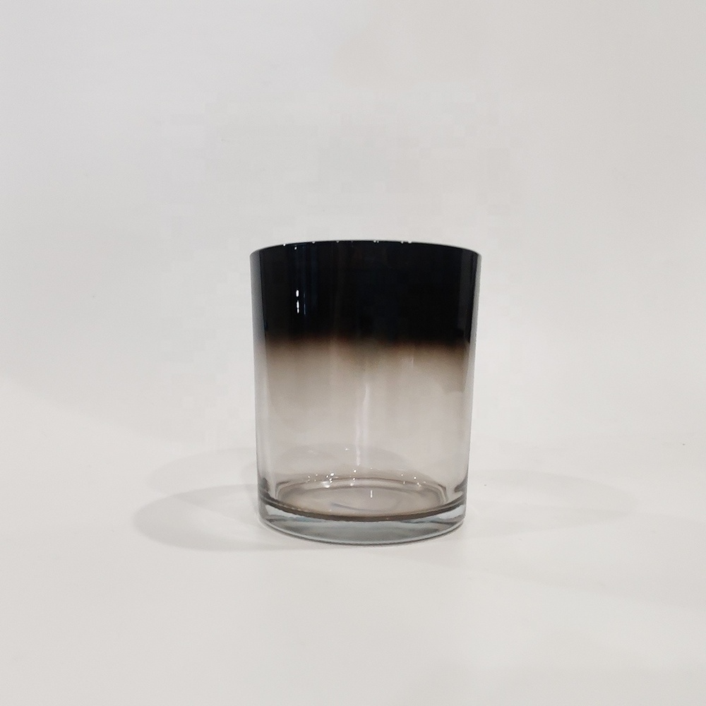 Custom Wholesale Matte Candle Vessels 8oz 10oz 14oz  Large Empty Candle Container Frosted Candle Holder With Bamboo Lid