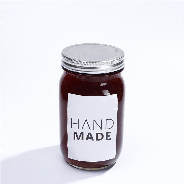 With Custom Box 16oz 500ml Regular Mouth Glass Mason Jar Jam Sauce Honey Canning Jars With Lids