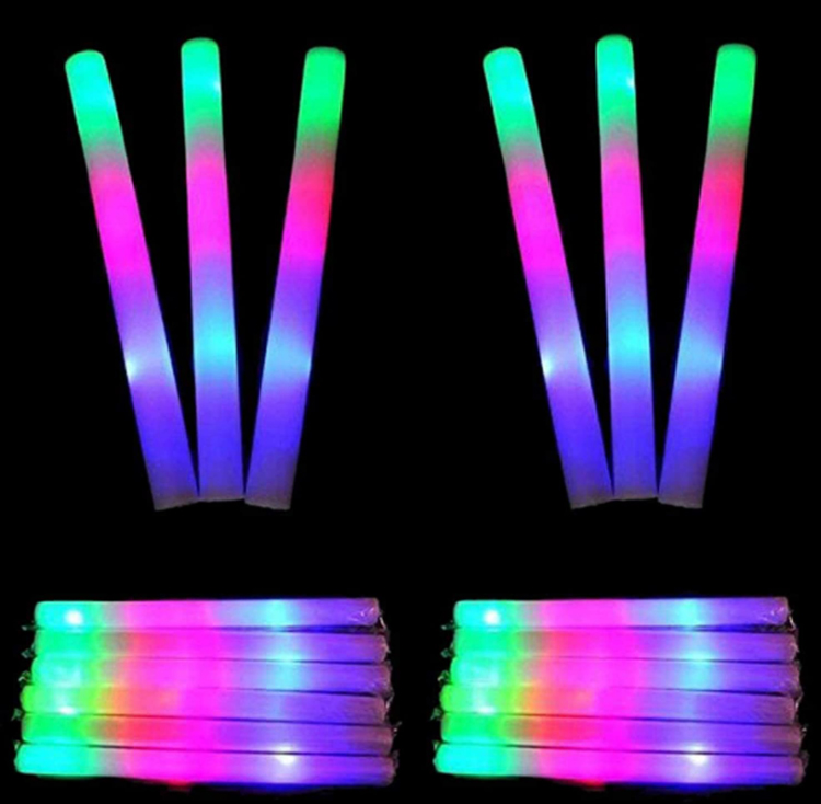 Transparent LED Party supply concert foam shape flashing glow light stick LED light stick