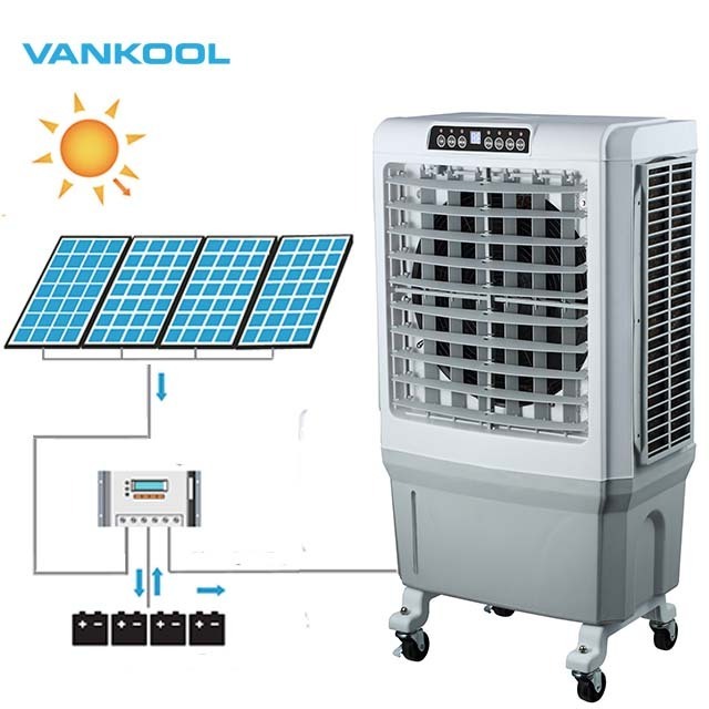 100% solar coolers fan 5000m3/h solar panel japan portable air cooler 12v air conditioner