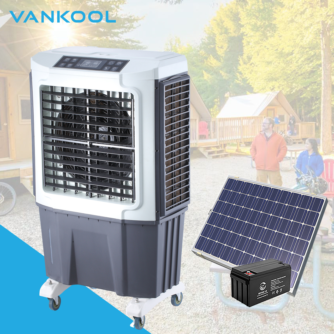 remote portable evaporative air cooler fan water cooling smart air conditioner dc 12v solar room air cooler coolers fans price