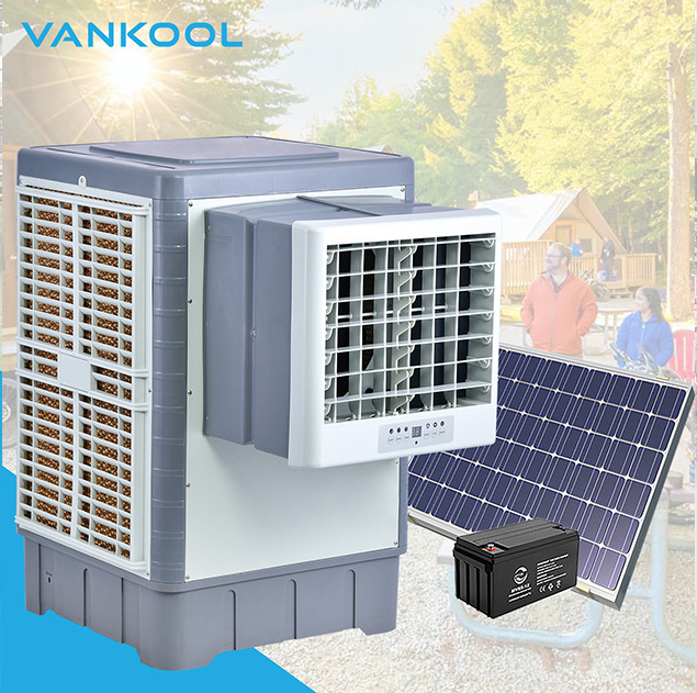 window wall mounted evaporative cooler chargeable air cooler solar powered air conditioner ac dc climatiseur solaire