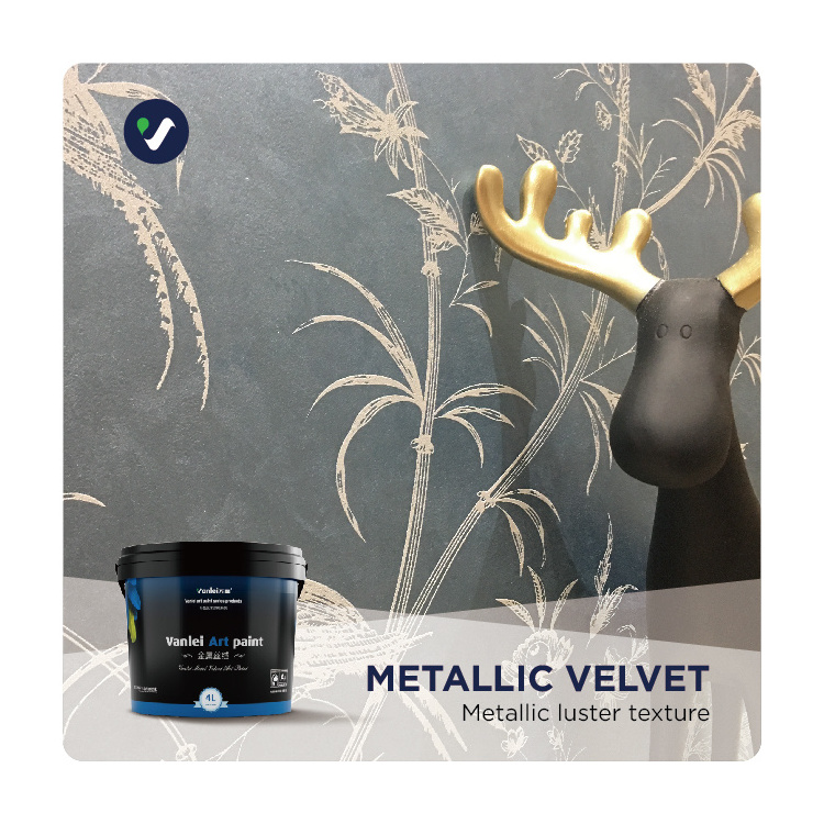 Wanlei Water-Based Paint Artistic Texture Wall Paint Antifouling Interior Velvet Wall Paints