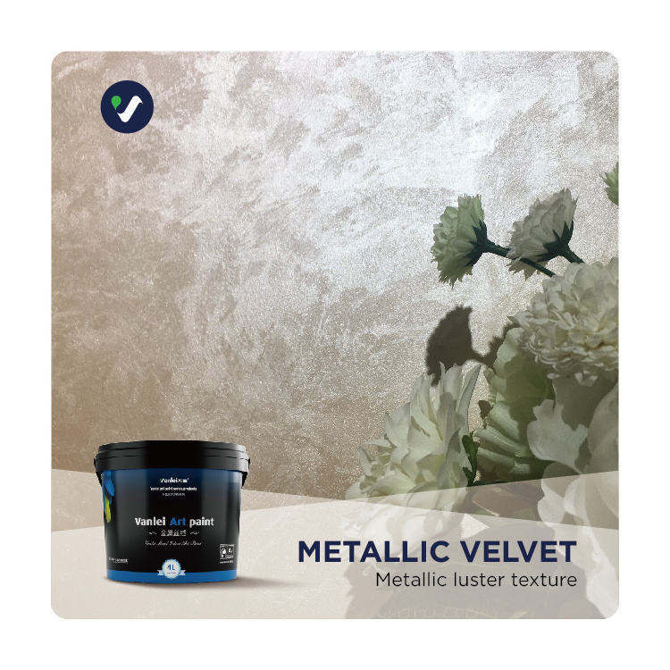 Wanlei Water-Based Paint Artistic Texture Wall Paint Antifouling Interior Velvet Wall Paints