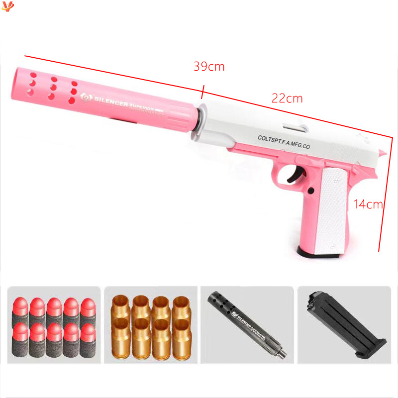 Promotional Toy Gun M1911 Shell Ejecting Soft Bullet Toy Gun For Adults Kids Foam Dart Blasters Small Pistol Outdoor Play Toys