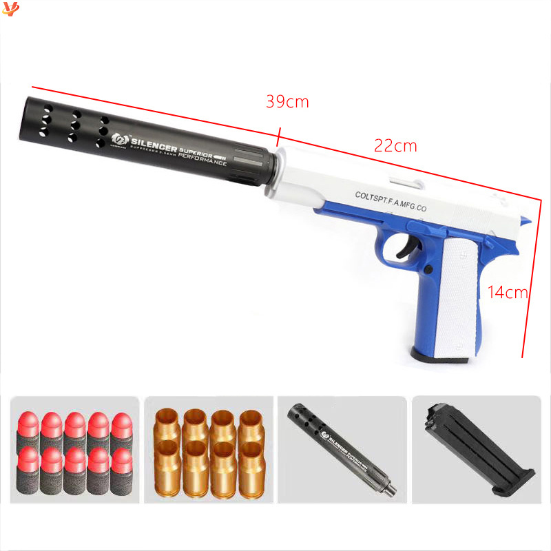 Promotional Toy Gun M1911 Shell Ejecting Soft Bullet Toy Gun For Adults Kids Foam Dart Blasters Small Pistol Outdoor Play Toys