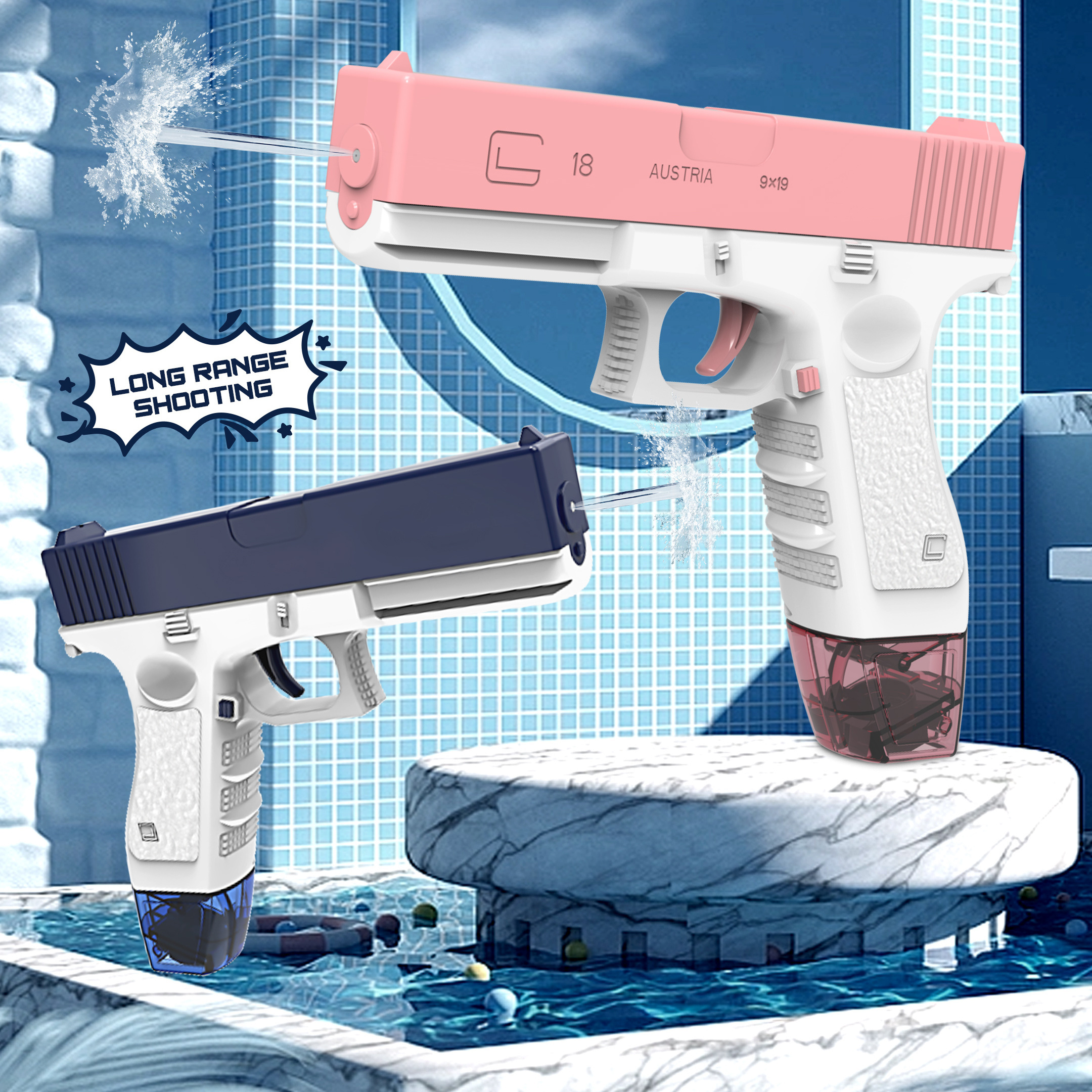 Wholesale Summer Outdoor Sport Toys Automatic Electric Water Gun Electric Continuous Firing Water pistol Gun for kids gift