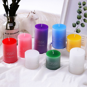 China Factory Manufacture Wholesale Price Home Decor Unscented Scented White Pillar Candles