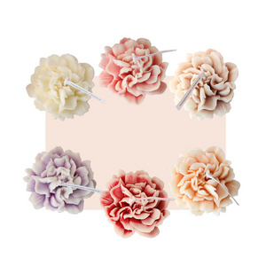 Factory Custom Luxury Aromatic Gift Wax Scented Subshrubby Peony Flower Candles For Wedding