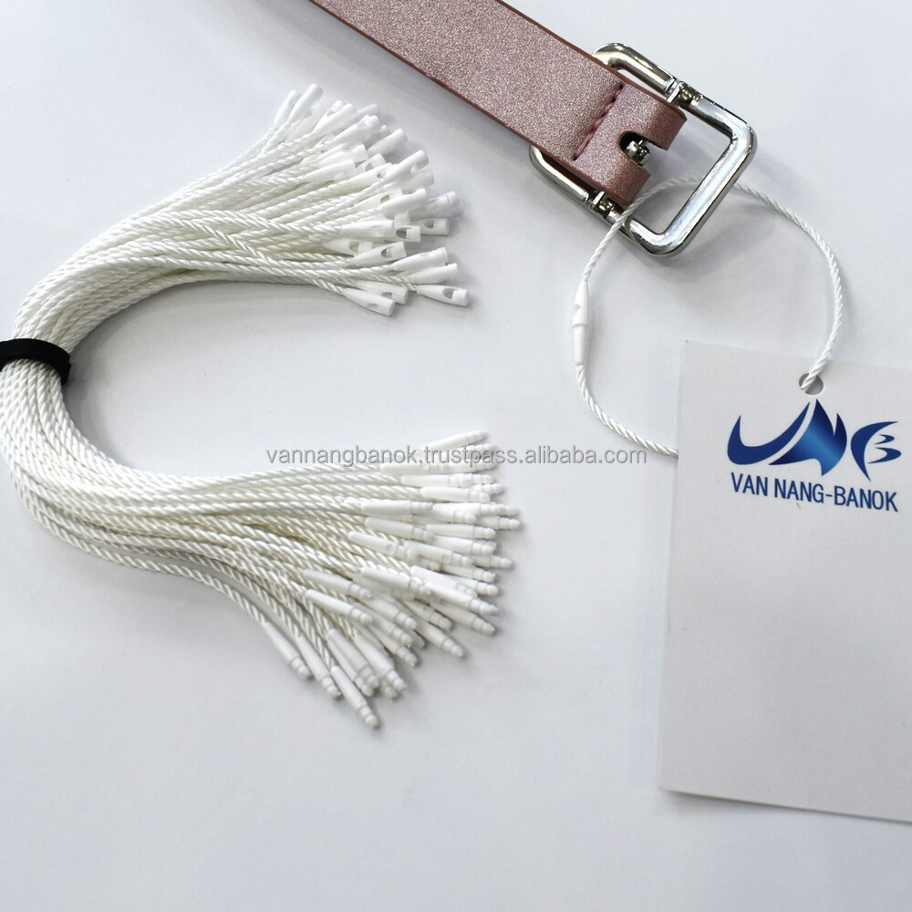 Best selling made in Vietnam low MOQ recycled apparel & accessories plastic string lock Recycle BB Loop hang tags with string