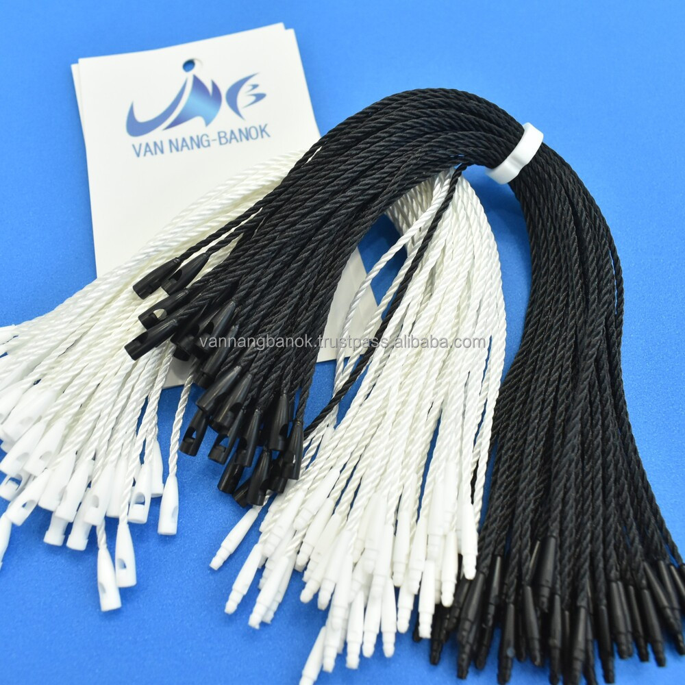 Best selling made in Vietnam low MOQ recycled apparel & accessories plastic string lock Recycle BB Loop hang tags with string