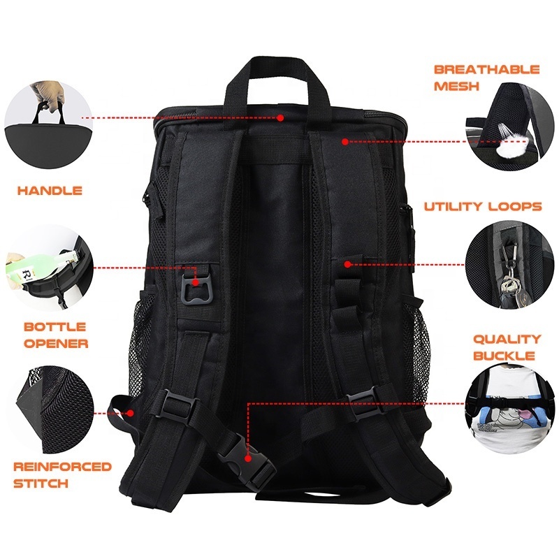 Custom PEVA Insulation Cooler Bag Food Delivery Backpack Beer Wine Food Drink Waterproof Rucksack Ice Pack Picnic Bags