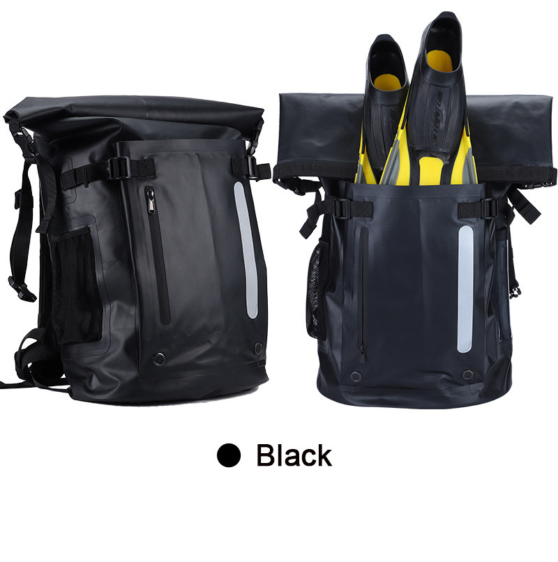 30L PVC Tarpaulin Surfing Swimming Free Diving Frog Shoes Folding Fin Dry Bag Flipper Waterproof Backpack