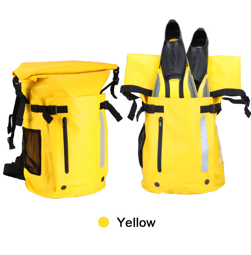 30L PVC Tarpaulin Surfing Swimming Free Diving Frog Shoes Folding Fin Dry Bag Flipper Waterproof Backpack