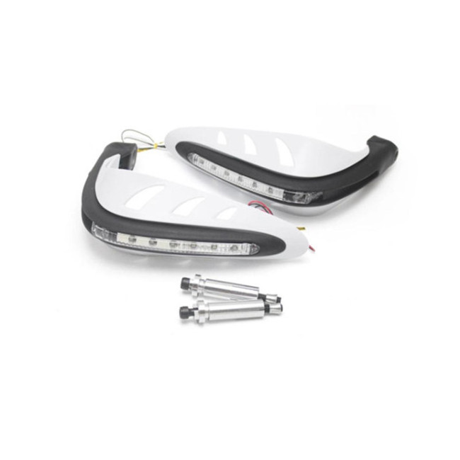 Motorcycle Handguard ABS Handguard 22mm Scooter Protective Hand Lever Guard Protector With LED Light