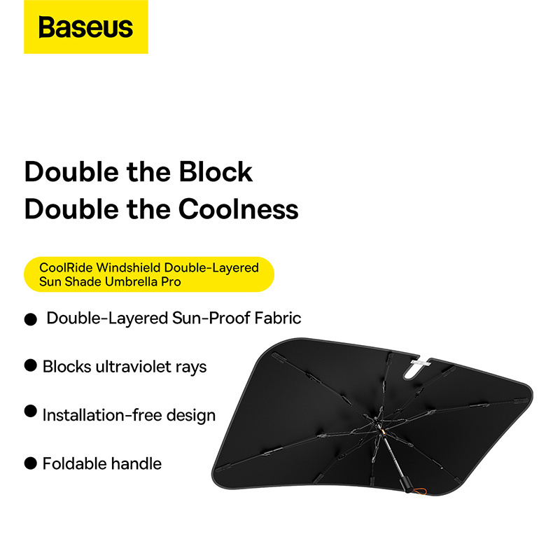 Baseus Car Windshield Sunshades Cover Foldable Doubled Layered Sun Shade Umbrella