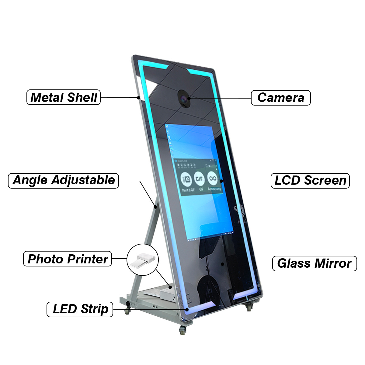 for sale selfie photo mirror booth fotomation magic mirror photo booth with printer for wedding