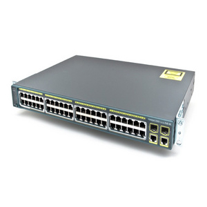 USED . Catalyst 2960 Series WS-C2960-48PST-L 48 Ports 10/100 PoE  32 Gbps Fiber Optic Media Converter