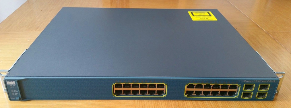 Network Switches 24 ports 10/100/1000 Gbps Gigabit Switch WS-C3560G-24PS-S