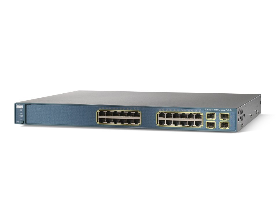 Network Switches 24 ports 10/100/1000 Gbps Gigabit Switch WS-C3560G-24PS-S