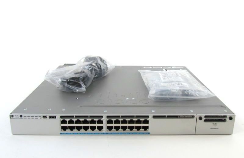 Used WS-C3850-24XU-S 3850 series Stackable 24 100M/1G/2.5G/5G/10G UPoE ports switch