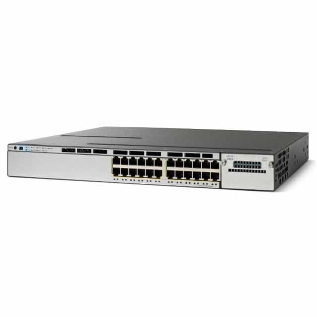 Used 3750X 24 port Gigabit Ethernet poe switch WS-C3750X-24P-S