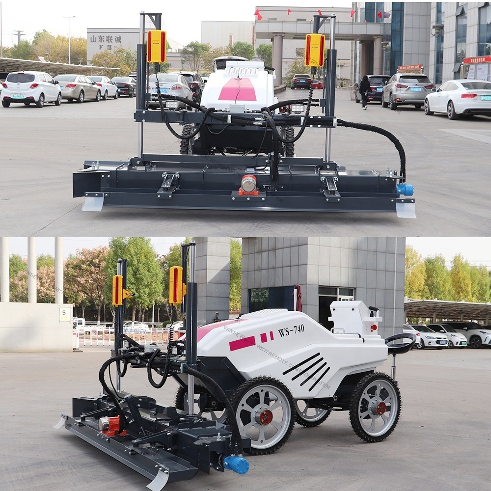 VANSE WS-740 High Performance REMOTE Control Ride On Concrete Vibration Laser Screed Concrete Screed Vibrator Screed Machine