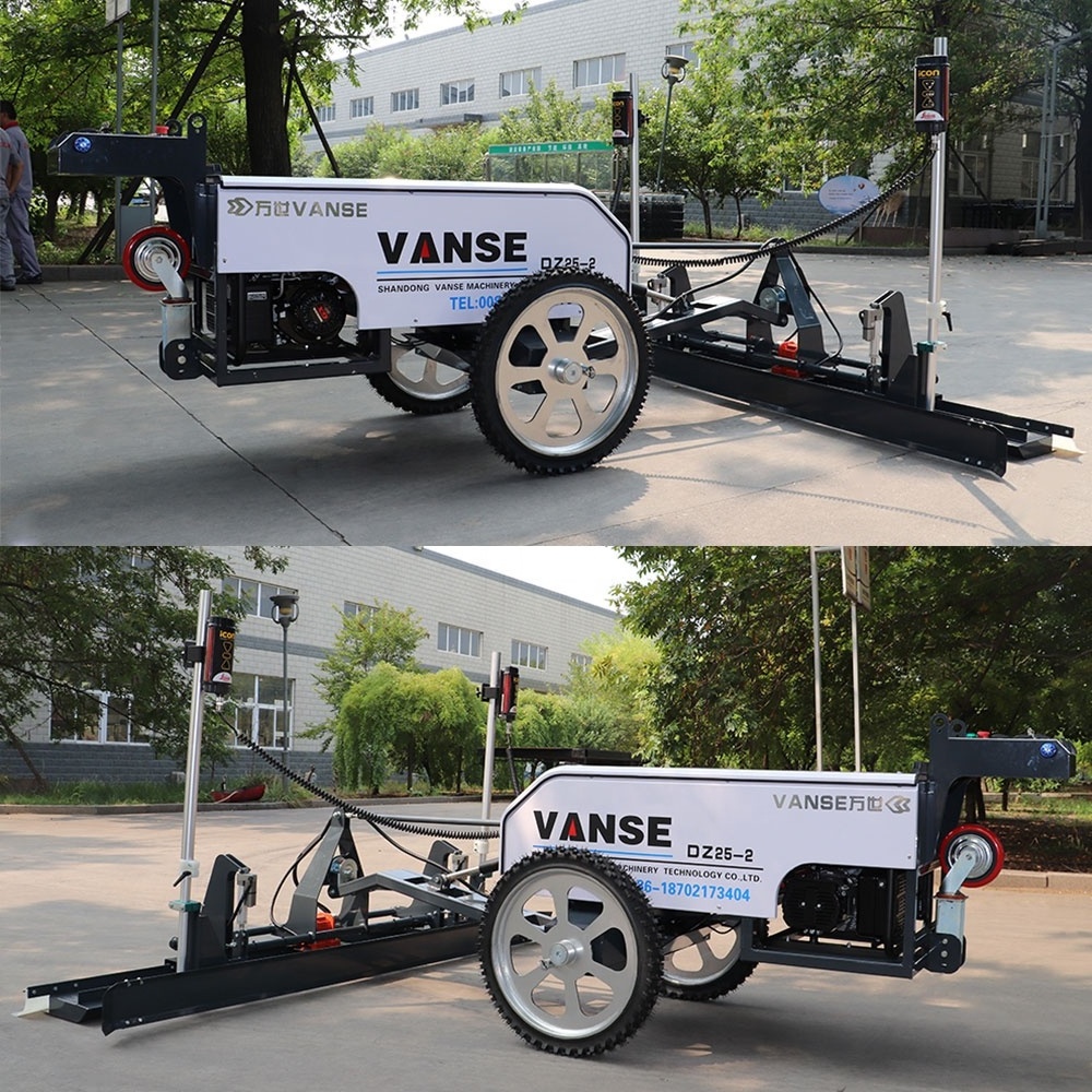 VANSE DZ30-2 5.0KW Power Two Wheel Hand-held Concrete Laser Screed Machine  Concrete Leveling Tools