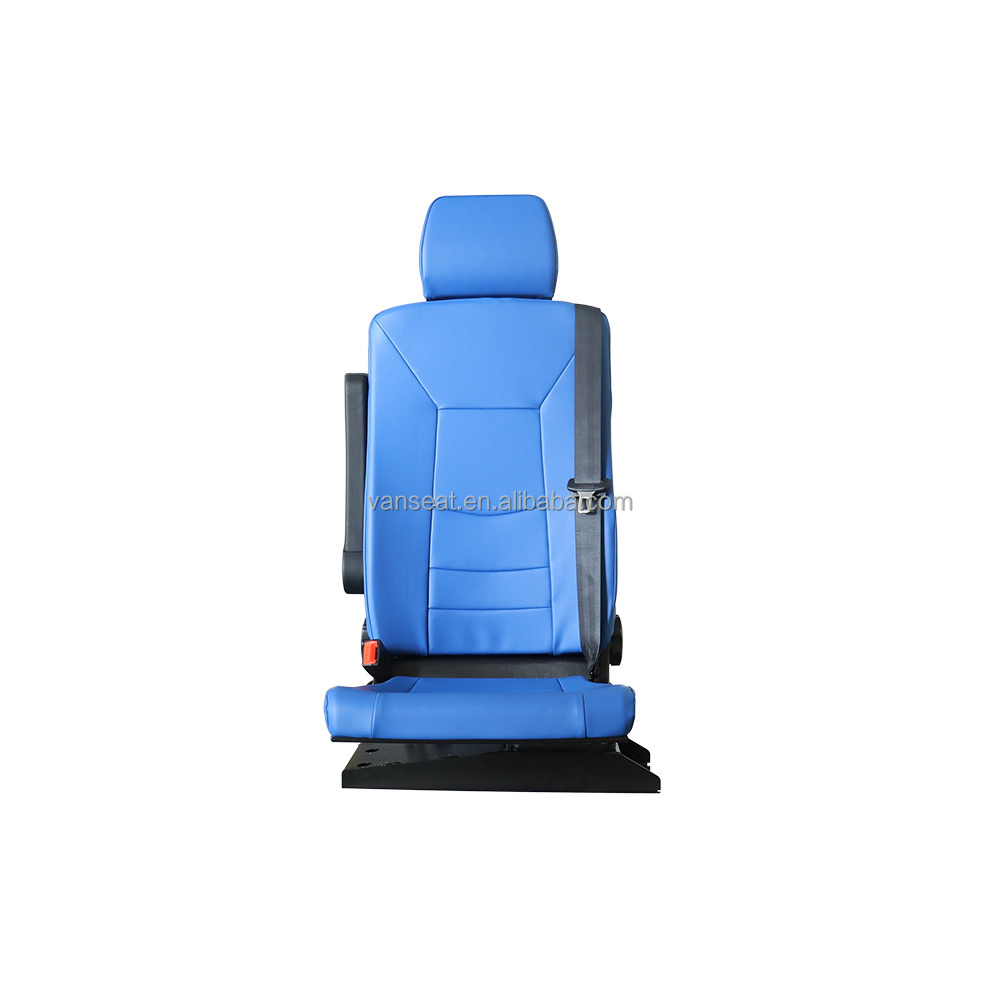 Factory economical mini bus seat flip folding coach bus chair car interior blue ambulance seat attendant seat for Toyota sienna