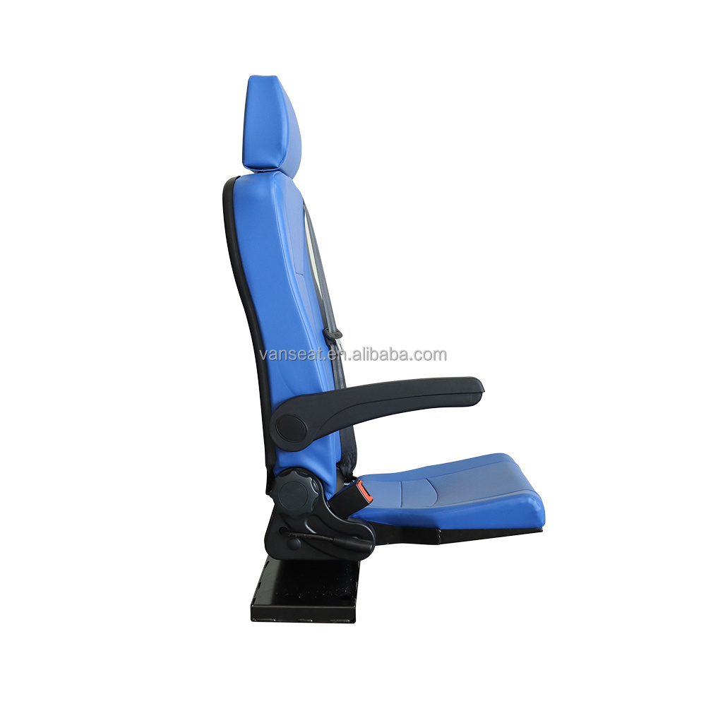 Factory economical mini bus seat flip folding coach bus chair car interior blue ambulance seat attendant seat for Toyota sienna