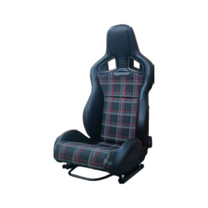 Factory popular PVC plaid recaro racing seat car single adjustment bucket sports seat universal for Gaming Chairs