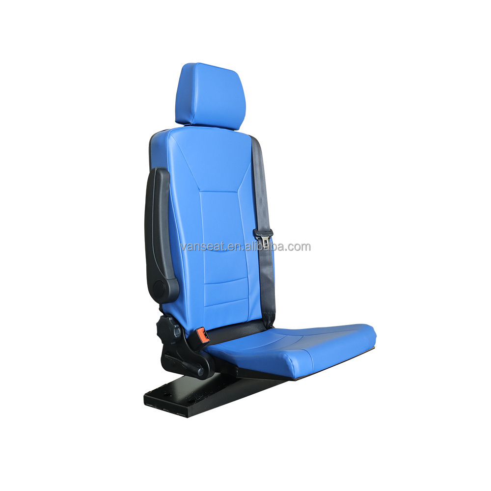 Factory economical mini bus seat flip folding coach bus chair car interior blue ambulance seat attendant seat for Toyota sienna