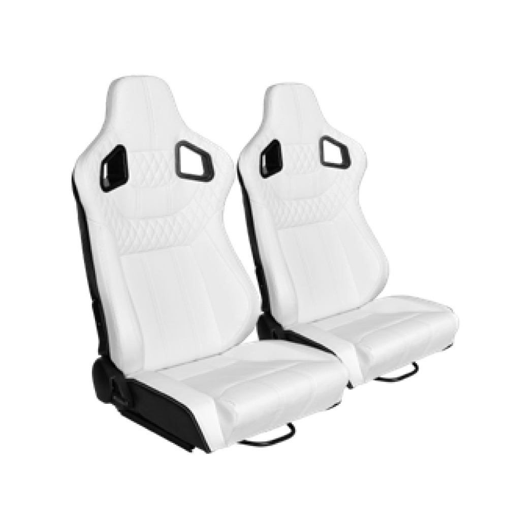 Factory wholesale custom fashion logo sport seat white color reclining  car racing seat PVC leather sparco game chairs low price