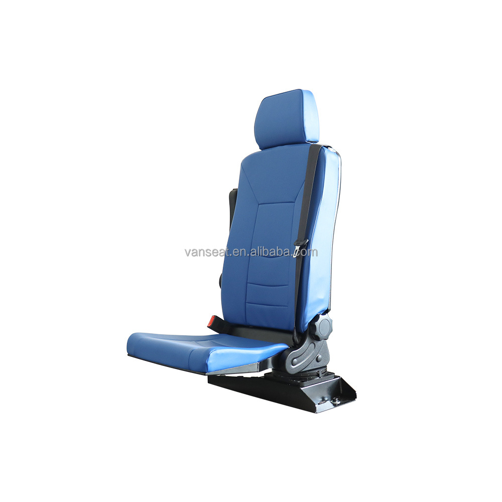 Factory economical mini bus seat flip folding coach bus chair car interior blue ambulance seat attendant seat for Toyota sienna