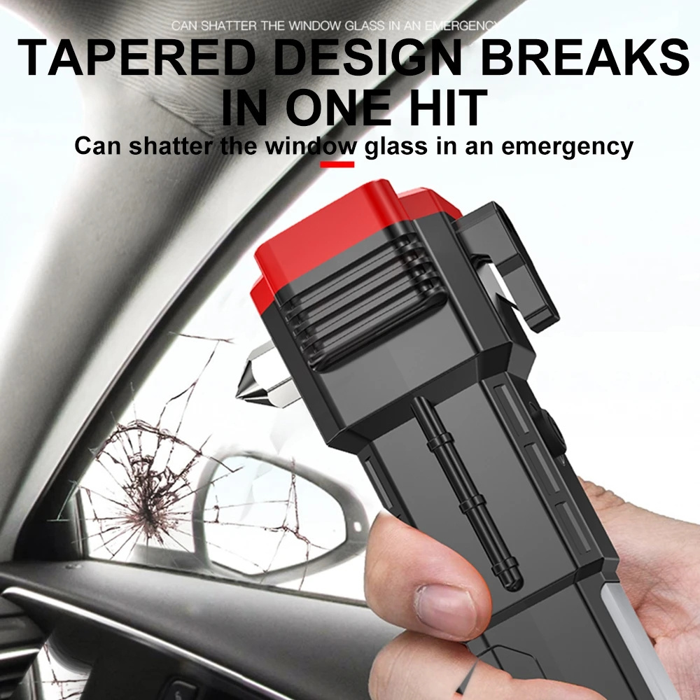 Car Safety Hammer Multifunctional Charging Power flash lights Emergency Fire Self-rescue Breaking Window Self-defense flashlight