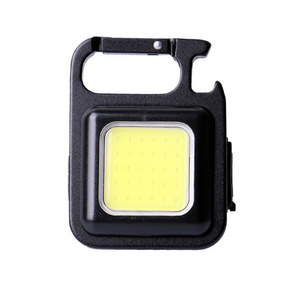 Multifunctional Mini COB Led Keychain Light USB Rechargeable Emergency Lamp Portable Magnetic opener  Outdoor Camping Lights