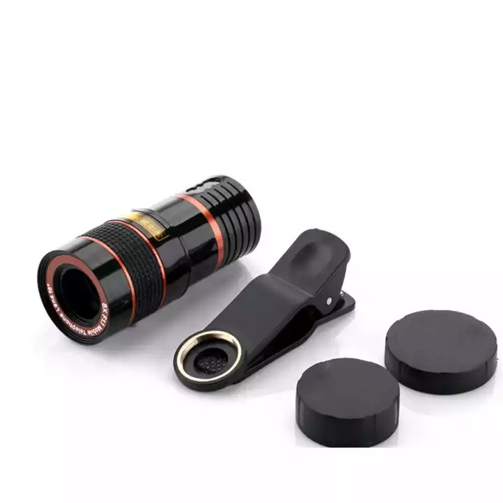 8x Mobile Phone Lens Clip Optical Zoom Telescope Lens Smartphone Camera Lens