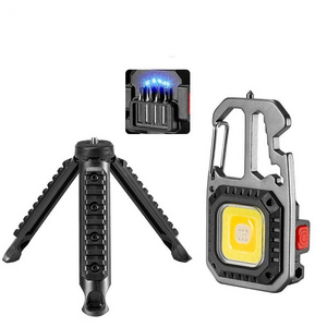 Mini LED Flashlight COB Light Portable Flashlights Keychain Rechargeable for Outdoor Camping Small Lights torches