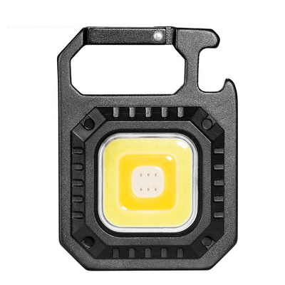 Mini Magnetic COB Keychain Lights opener Bright USB Rechargeable Flashlight 3 Light Modes Portable Folding Bracket Work Lamp