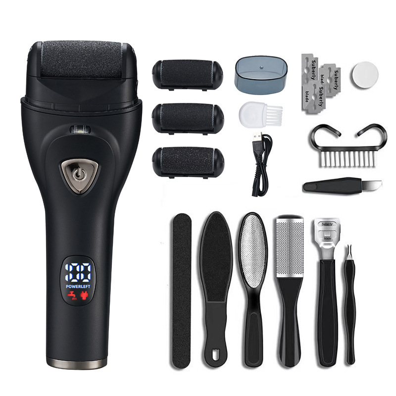 Pedicure Kit Feet Spa Care Kit Clean Tools Foot Scrubber Feet Dry Dead Cracked Electric Callus Hair Remover