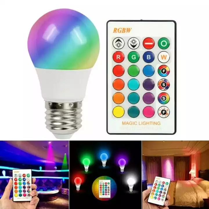 16 Color Changing 4 Modes Magic Light E27 B22 3W 5W RGB LED Lamp Bulb + Wireless Remote Control Smart Home lights