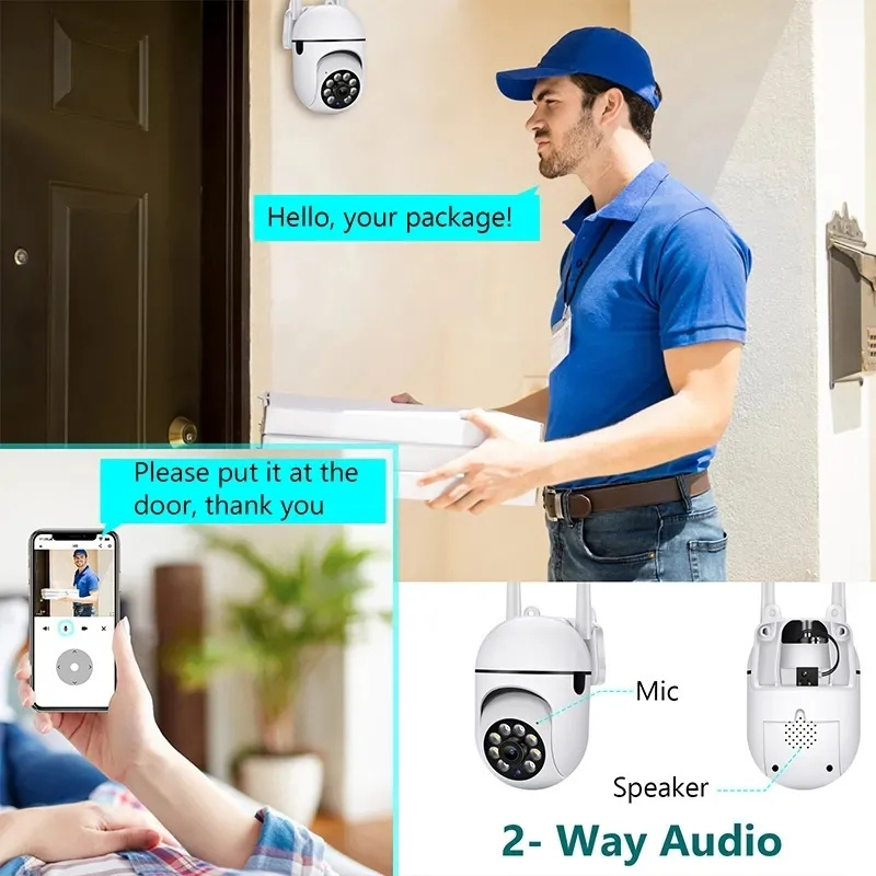 360 Rotating A7 Wifi wireless Cameras Two-way Audio Waterproof Night Vision PIR Detection Smart Alert Full HD Security Camera