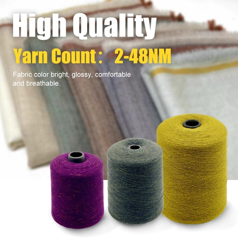 Wholesale Quality Natural Viscose Dot Yarn Polyester Nylon Blend Yarn 26NM/2 Count Suppline  Customized Color