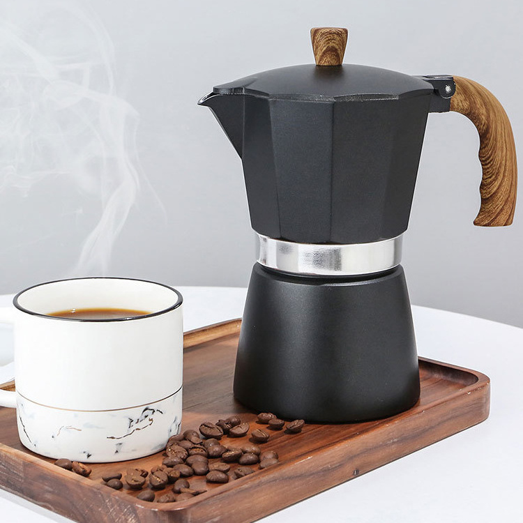 Factory Price Induction Stovetop High Quality 1/2/3/6/9/12cups Aluminum Coffee Pot Espresso Coffee Maker