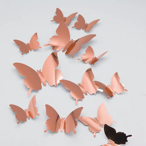 12pcs/pack 3D Butterfly Wall Sticker Wall Decal Flying Decor Art Decorations for Room Home Nursery Classroom Offices Decor