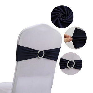 28 color Wholesale Elastic Spandex Chair cover Sashes with Buckle For Wedding Banquet Party