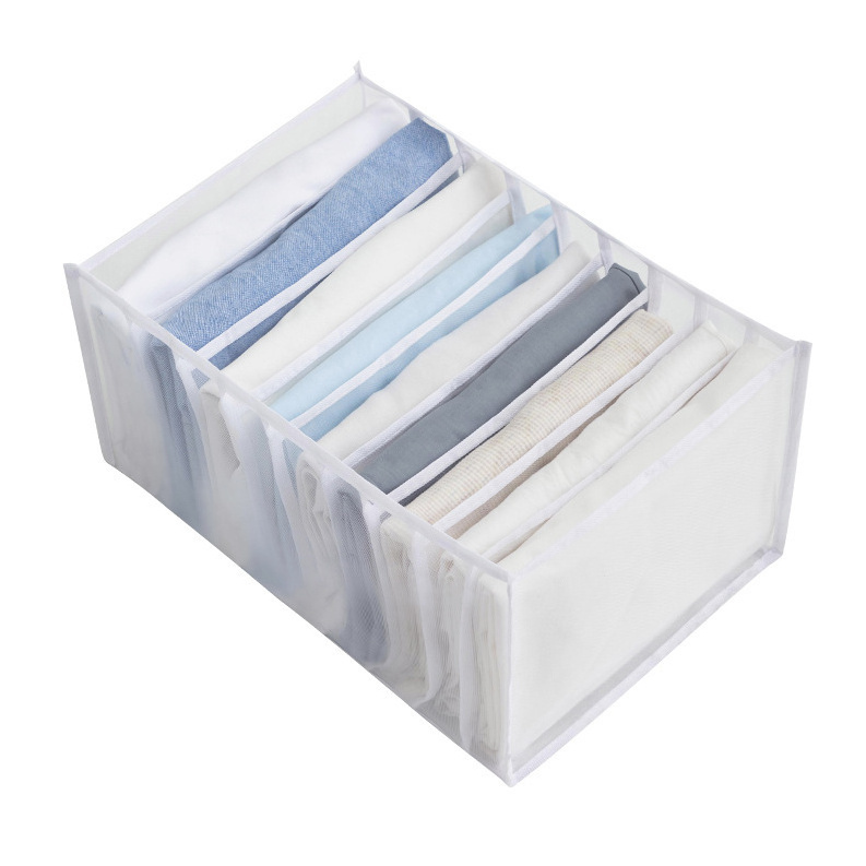 Foldable PP non woven wardrobe organizer closet jean tshirt home storage organization clothes folder organizer