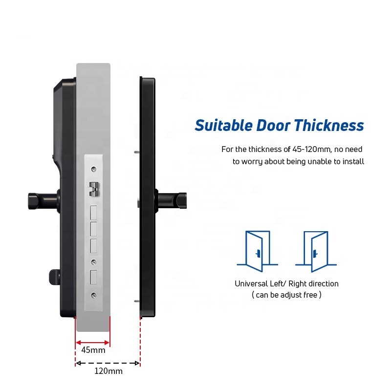 Smart Fingerprint Wireless Door Lock for Hotel And Card/Digital Door Lock for Hotel with Camera Tuya Wifi or TTLock