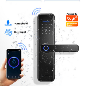 Waterproof Smart Tuya APP Security WiFi Fingerprint Home Outdoor Gate Card Code Door Lock