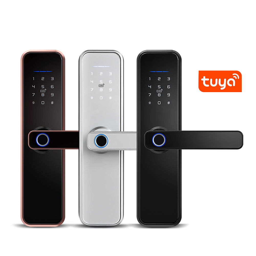 Waterproof Smart Tuya APP Security WiFi Fingerprint Home Outdoor Gate Card Code Door Lock